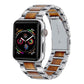 Lussuoso cinturino per Apple Watch in legno naturale e acciaio inossidabile